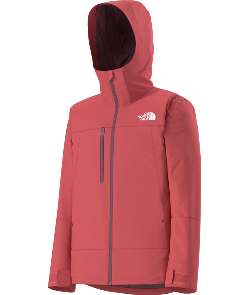The North Face Red Hooded Zip-Chest Jacket