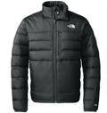 The North Face Black Zip-Chest Stand-Collar Puffer Jacket