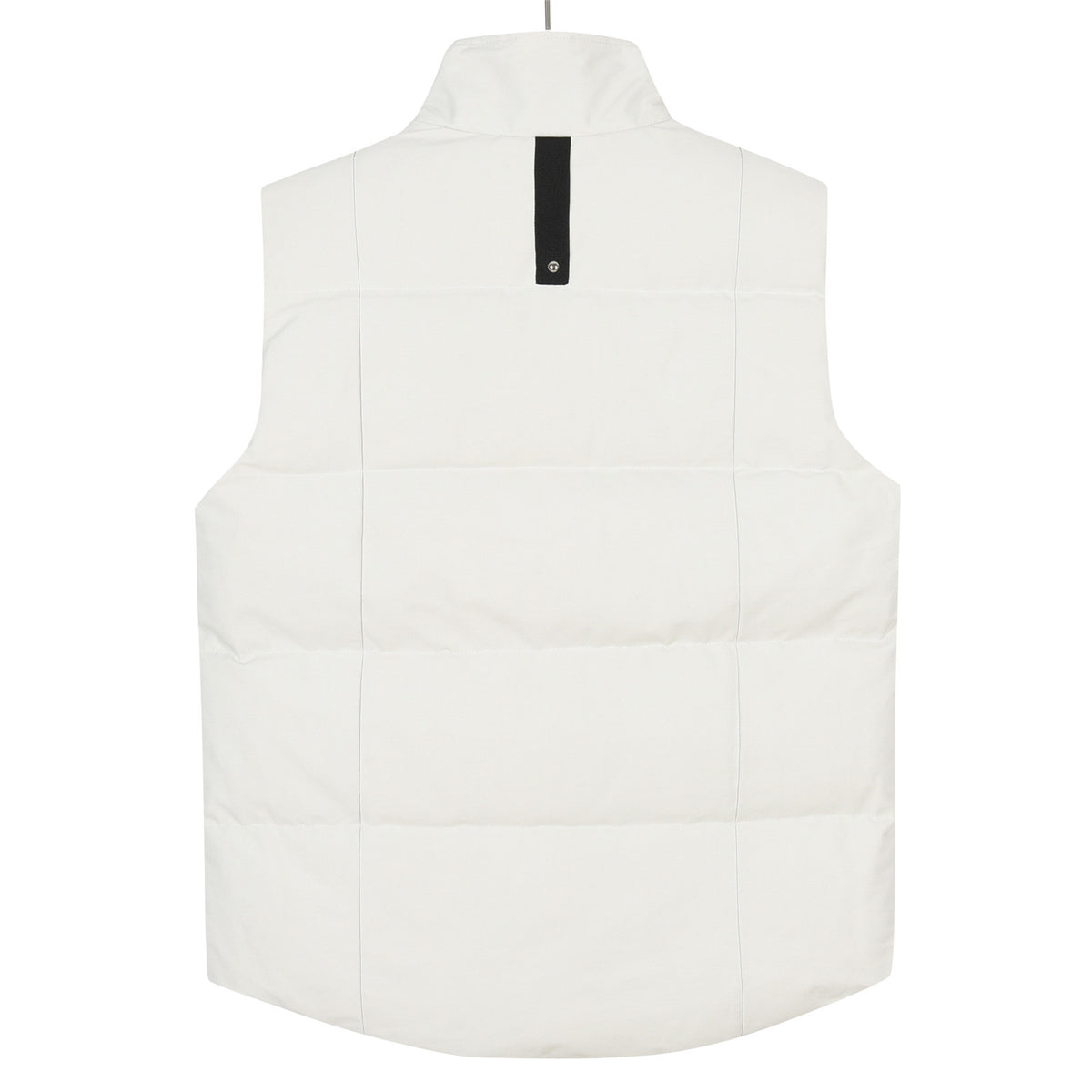 Moose Knuckles White Silver-Stud Stand-Collar Puffer Vest