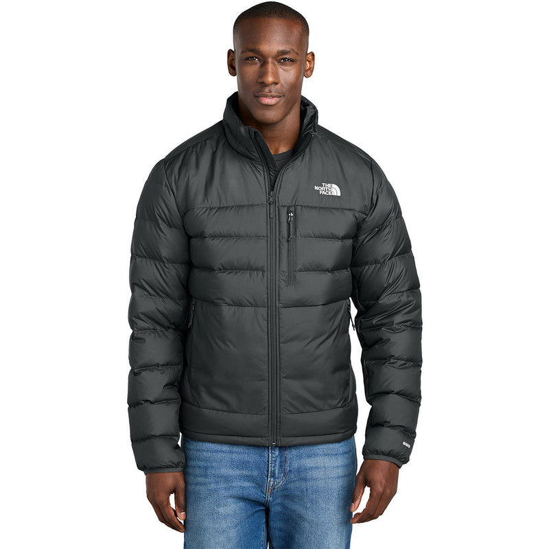 The North Face Black Zip-Chest Stand-Collar Puffer Jacket