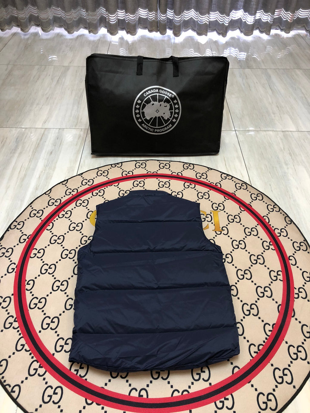 Canada Goose Navy Blue Stand-Collar Quilted Vest