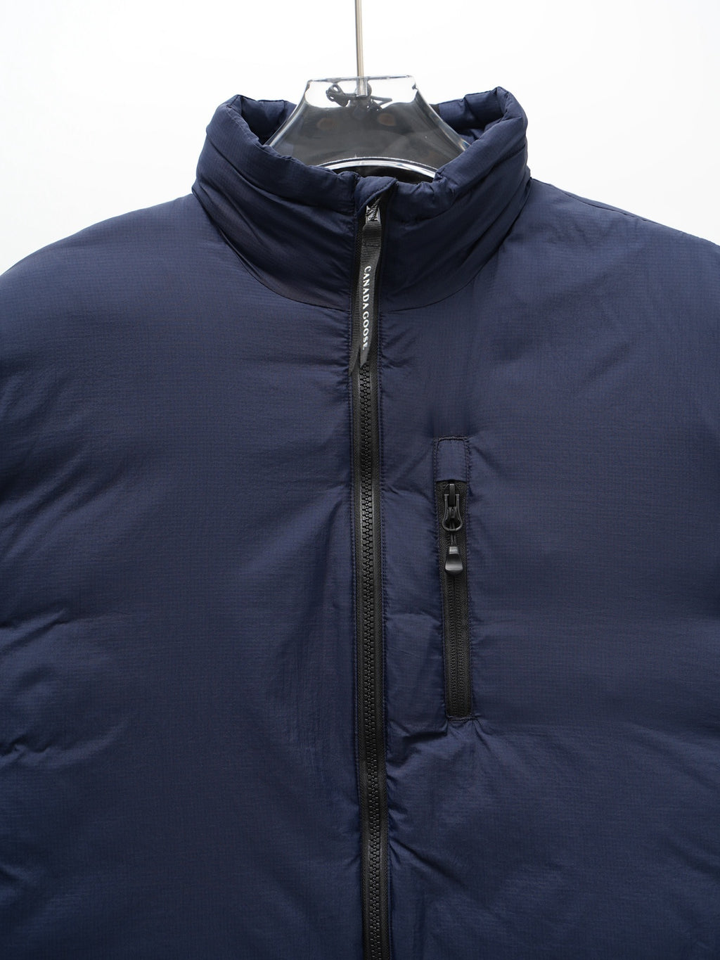 Canada Goose Navy Blue Chest-Zip Stand-Collar Puffer Jacket