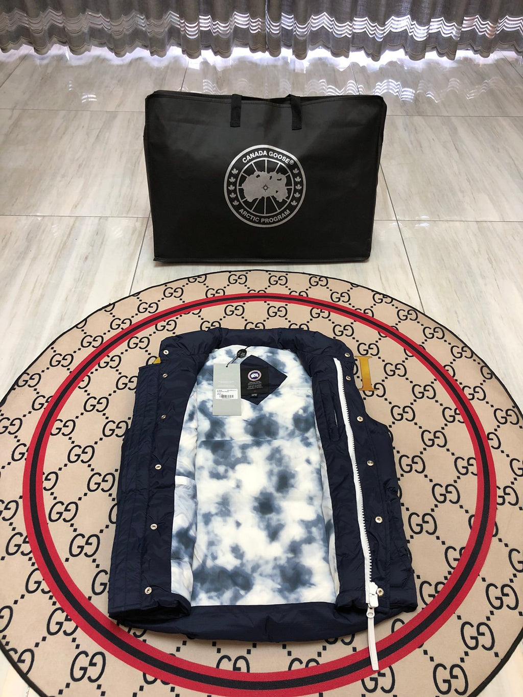 Canada Goose Navy Blue Stand-Collar Quilted Vest