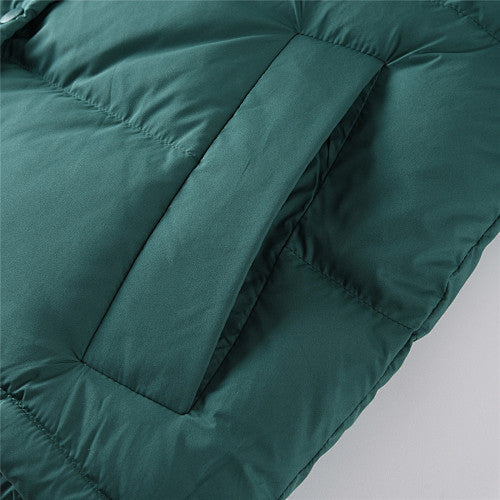 Lululemon Deep Teal Green Logo-Hood Quilted Puffer Jacket