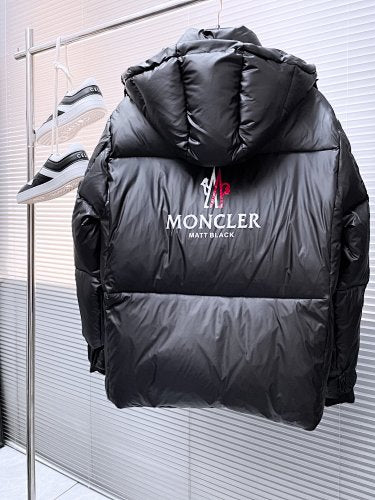 Moncler Black Back-Logo Hooded Puffer Jacket