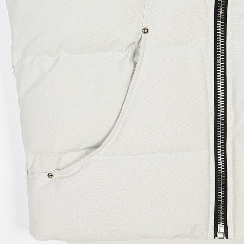 Moose Knuckles White Silver-Stud Stand-Collar Puffer Vest