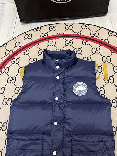 Canada Goose Navy Blue Stand-Collar Quilted Vest