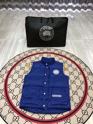 Canada Goose Royal Blue Stand-Collar Quilted Vest
