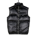 Prada Black Glossy Zip-Pocket Puffer Vest