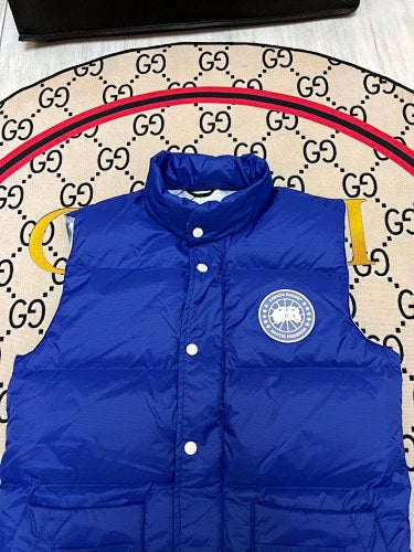 Canada Goose Royal Blue Stand-Collar Quilted Vest