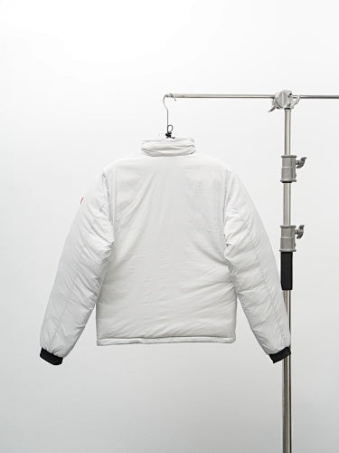 Canada Goose White Chest-Zip Stand-Collar Puffer Jacket