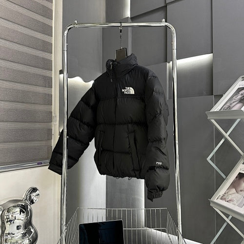 The North Face Black Stand-Collar Quilted Puffer Jacket