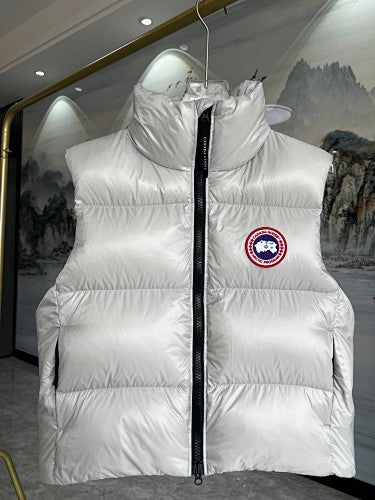 Canada Goose Pearl White Glossy Puffer Vest