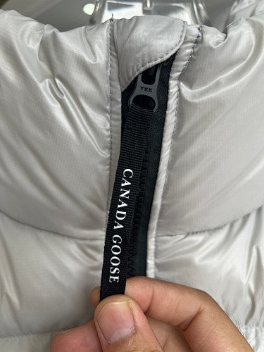 Canada Goose Pearl White Glossy Puffer Vest