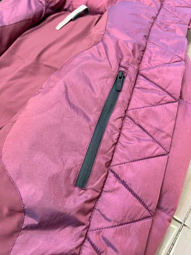 Lululemon Mauve Purple Logo-Hood Quilted Puffer Jacket