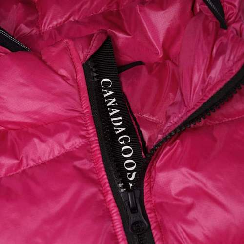 Canada Goose Fuchsia Pink Stripe-Detail Hooded Puffer Jacket