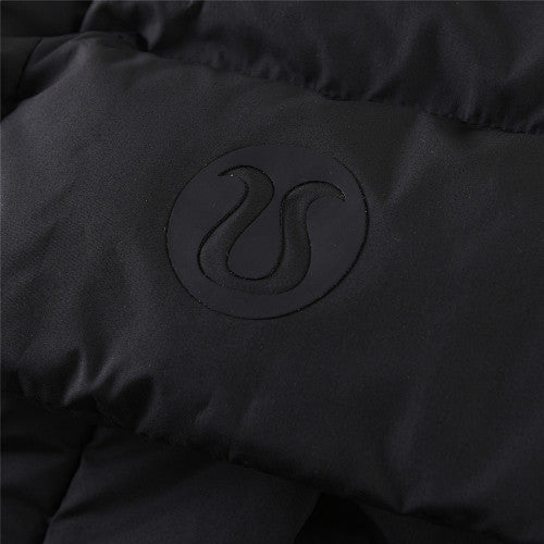 Lululemon Black Tonal-Logo Hooded Quilted Puffer Jacket