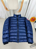 Canada Goose Navy Blue Contrast-Zip Stand-Collar Puffer Jacket