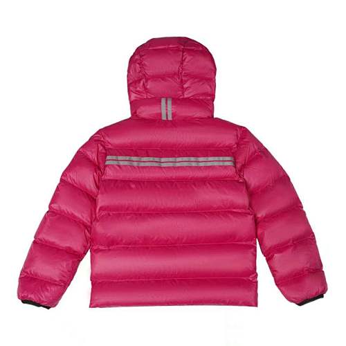 Canada Goose Fuchsia Pink Stripe-Detail Hooded Puffer Jacket