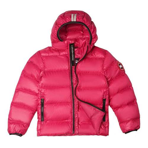 Canada Goose Fuchsia Pink Stripe-Detail Hooded Puffer Jacket
