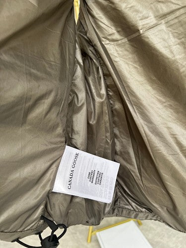 Canada Goose Metallic Taupe Black-Badge Puffer Vest