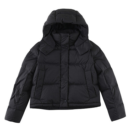 Lululemon Black Tonal-Logo Hooded Quilted Puffer Jacket