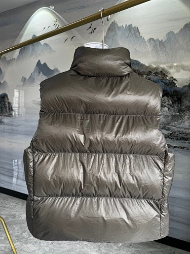 Canada Goose Metallic Taupe Black-Badge Puffer Vest