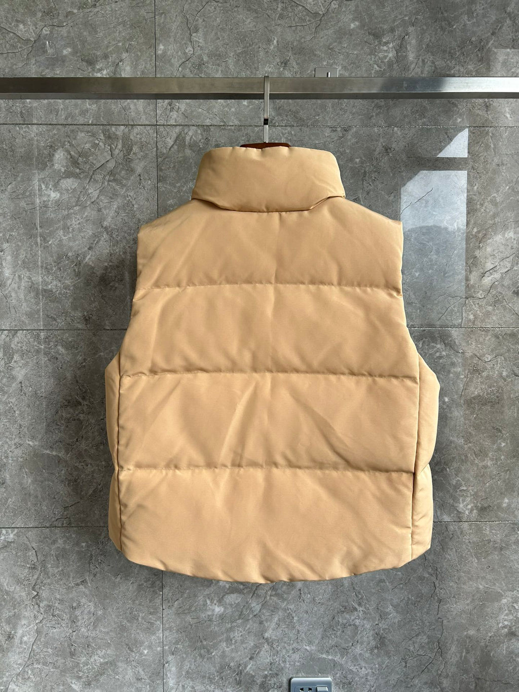 Canada Goose Sand Beige Black-Badge Puffer Vest