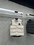 Canada Goose Ivory Black-Badge Stand-Collar Puffer Vest