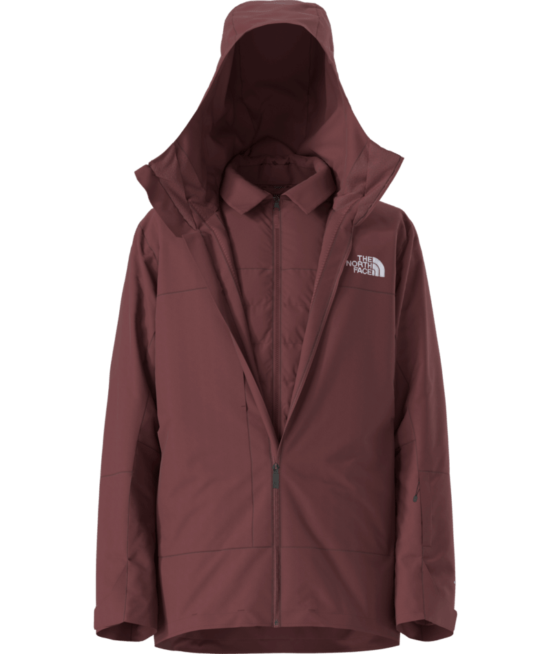 The North Face Burgundy Layered-Look Hooded Jacket