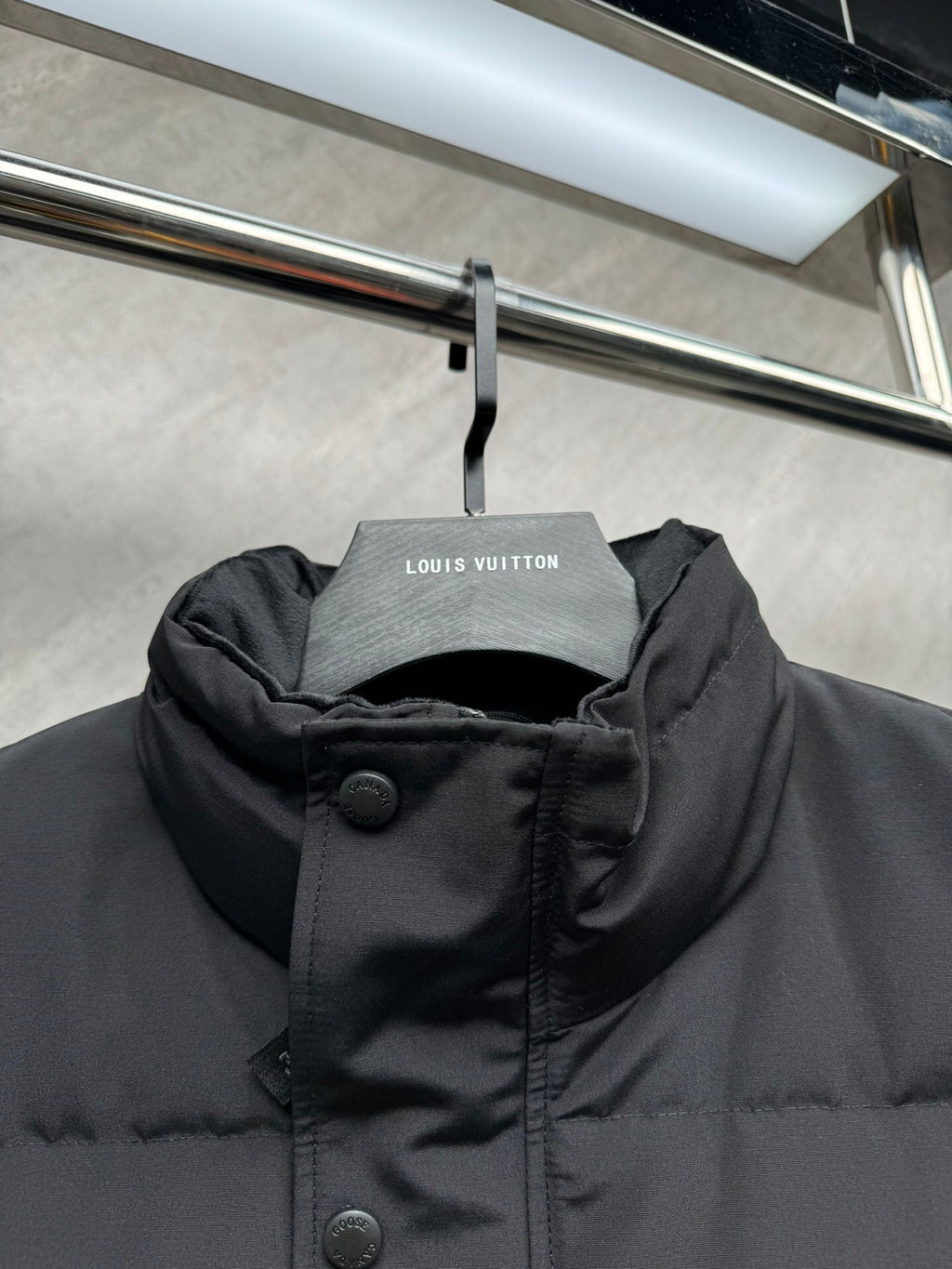 Canada Goose Black Tonal-Badge Stand-Collar Puffer Vest