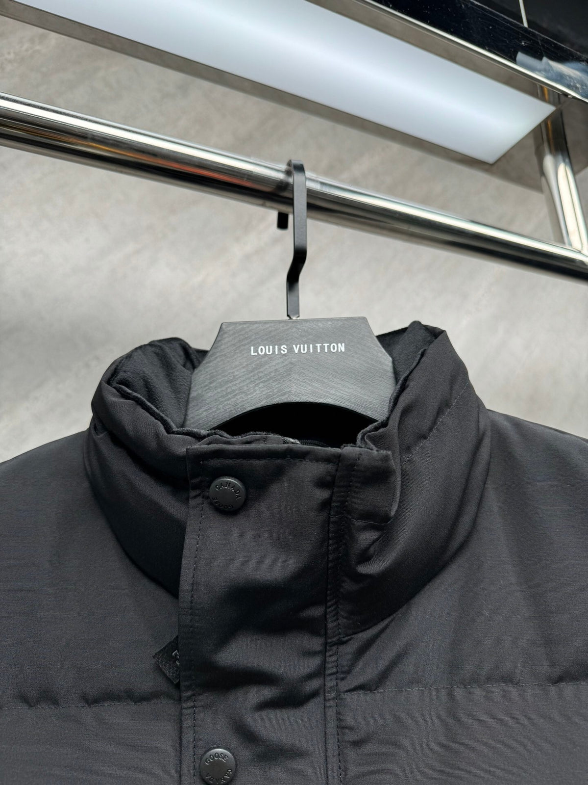 Canada Goose Black Tonal-Badge Stand-Collar Puffer Vest
