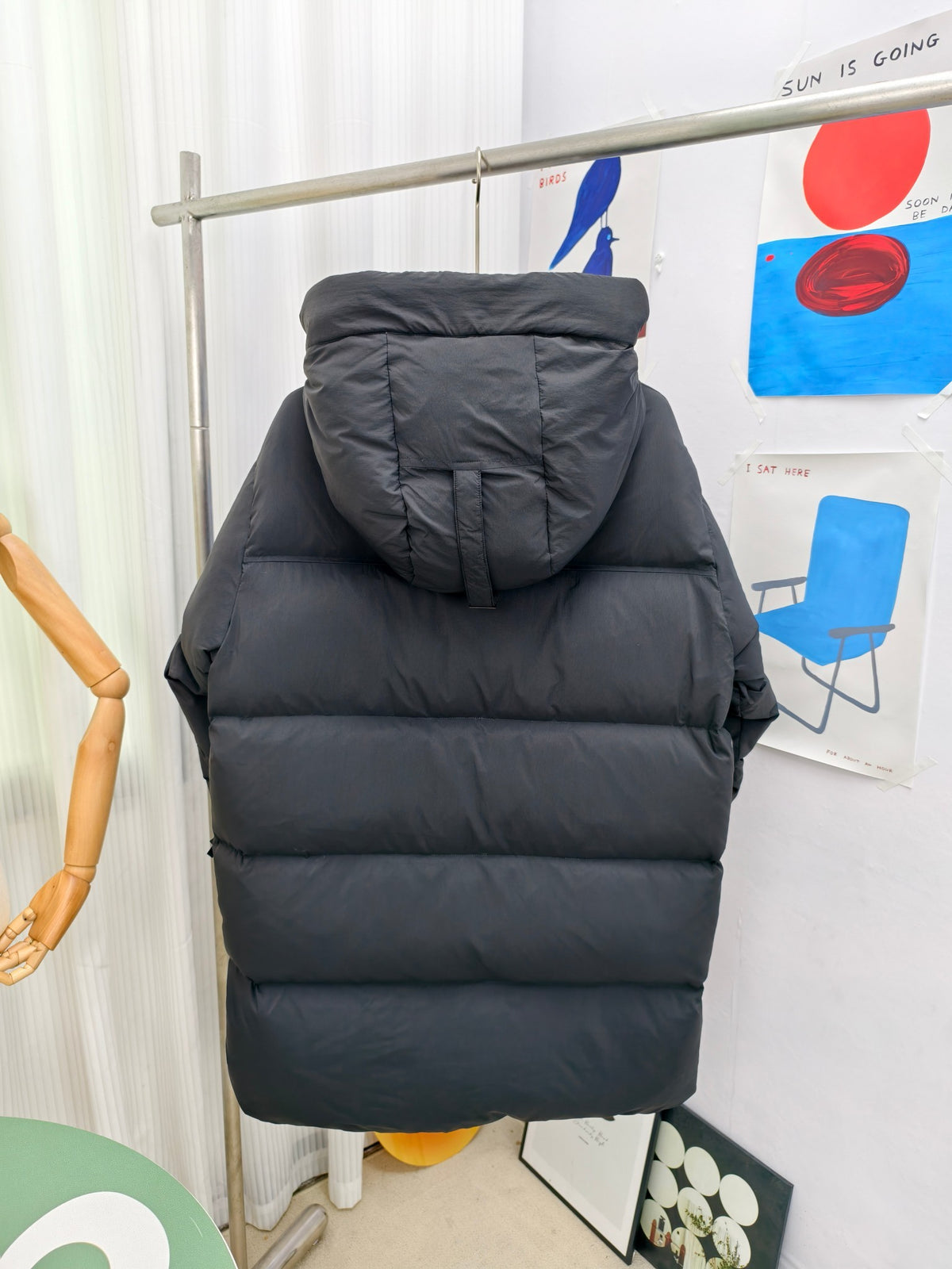 Canada Goose Black High-Collar Hooded Puffer Jacket