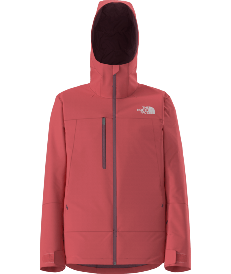 The North Face Red Hooded Zip-Chest Jacket