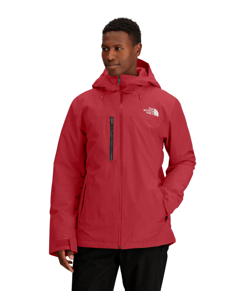 The North Face Red Hooded Zip-Chest Jacket