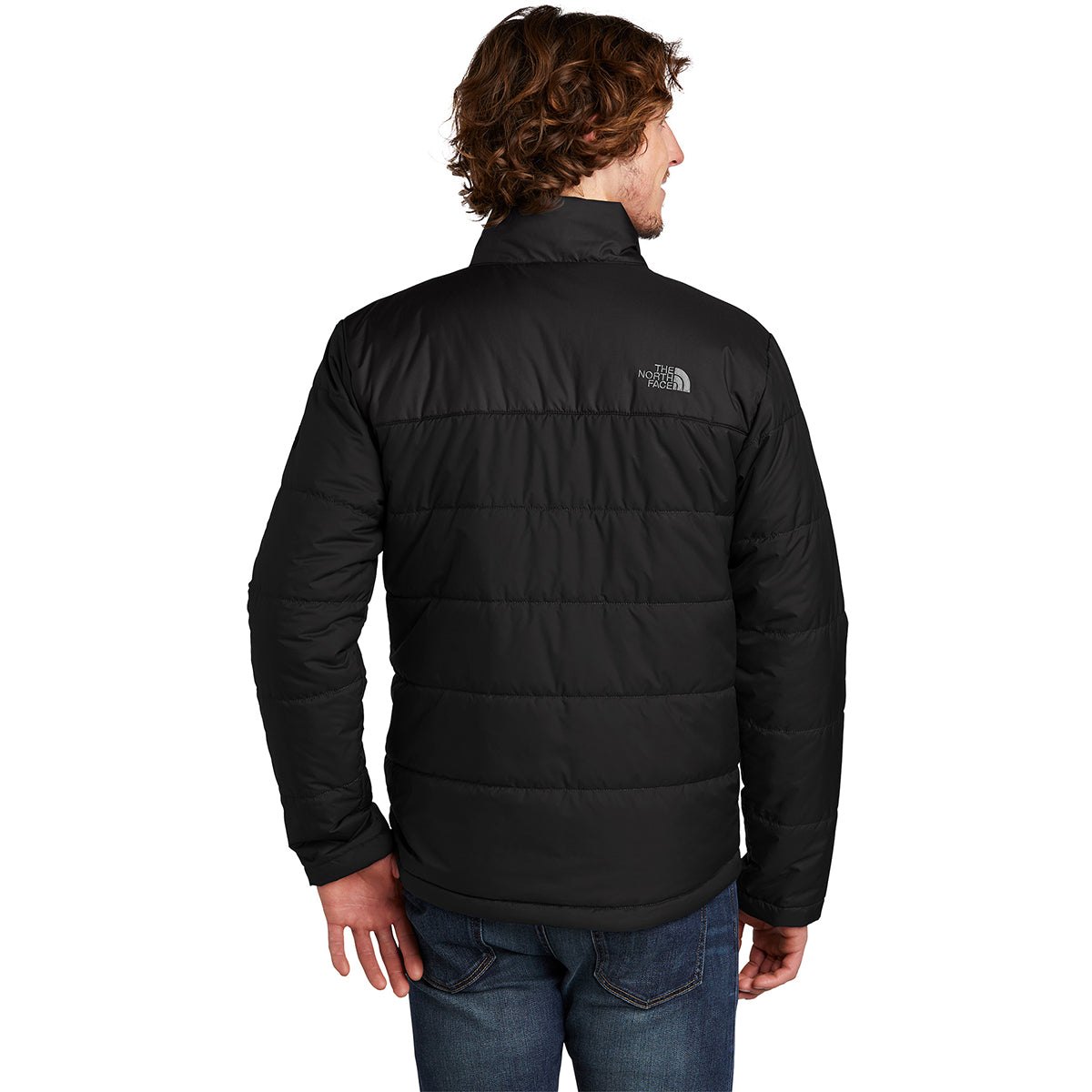 The North Face Black Stand-Collar Quilted Jacket