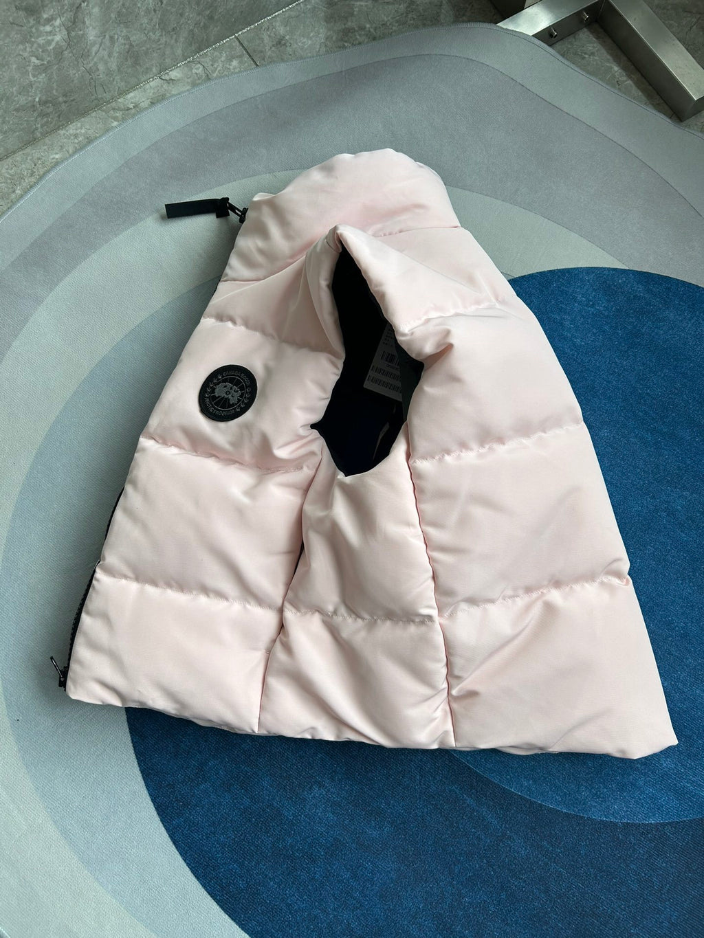 Canada Goose Pale Blush Pink Black-Badge Puffer Vest