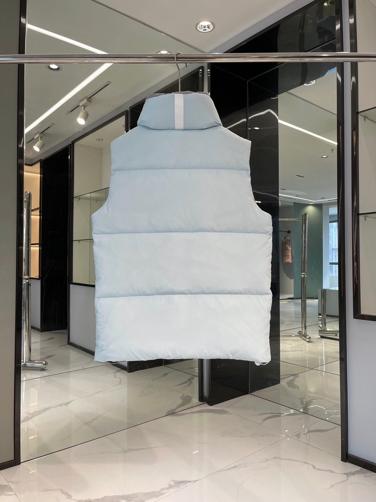 Canada Goose Ice Blue White-Badge Quilted Puffer Vest