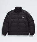 The North Face Black White-Logo Stand-Collar Puffer Jacket