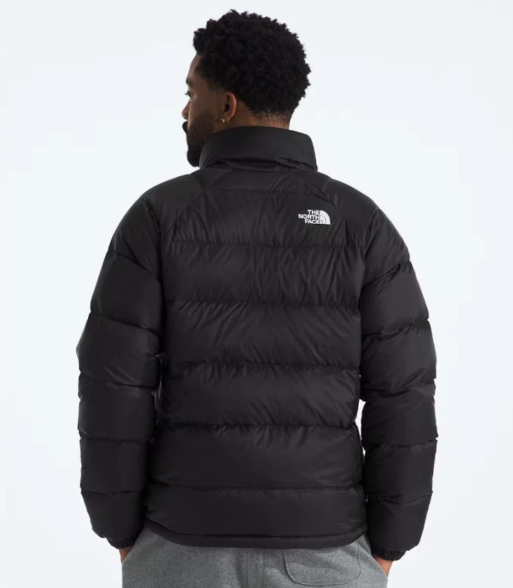 The North Face Black White-Logo Stand-Collar Puffer Jacket