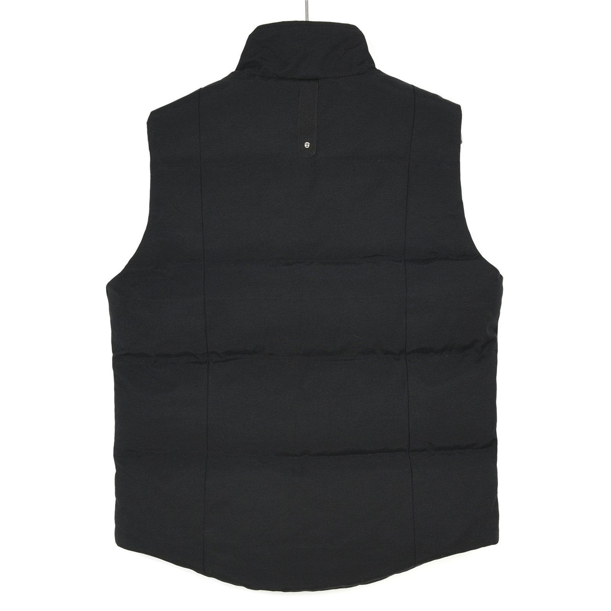 Moose Knuckles Black Silver-Stud Quilted Puffer Vest