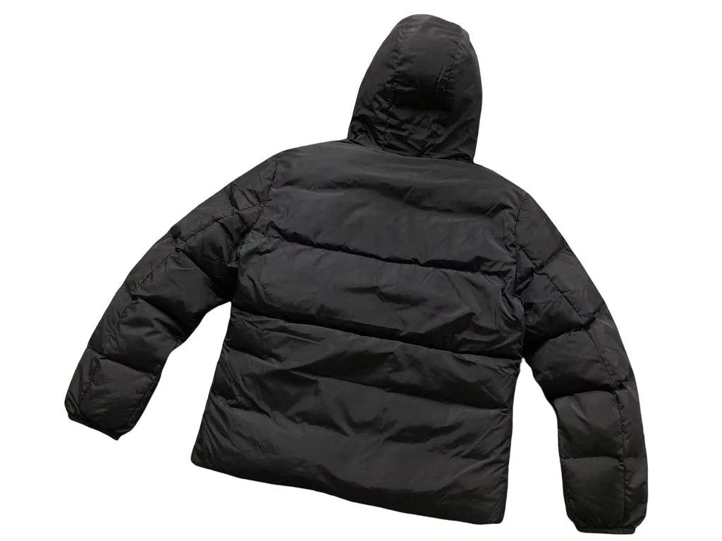 Moncler Black Logo-Print Hood Quilted Puffer Jacket