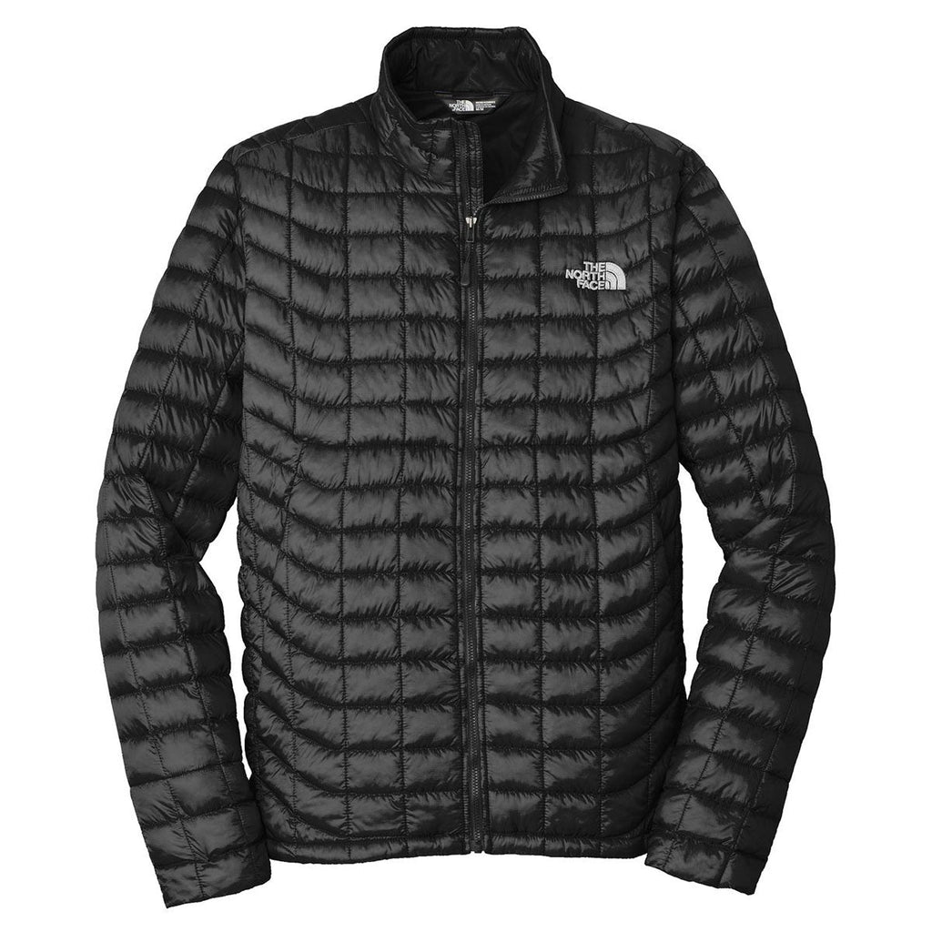 The North Face Black Grid-Quilt Stand-Collar Jacket