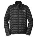 The North Face Black Grid-Quilt Stand-Collar Jacket