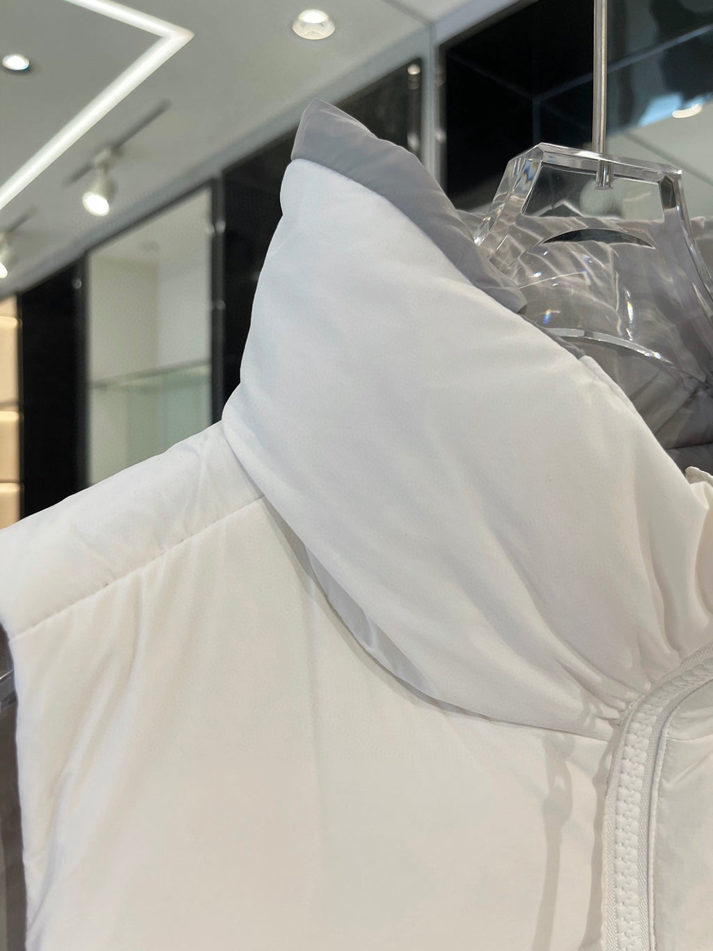 Canada Goose White Tonal-Badge Quilted Puffer Vest