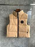 Canada Goose Sand Beige Black-Badge Puffer Vest