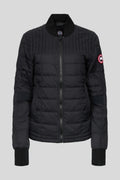 Canada Goose Black Mixed-Quilt Ribbed-Collar Jacket
