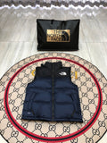 The North Face Navy Blue and Black Colorblock Puffer Vest