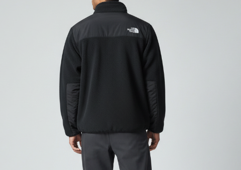 The North Face Black Paneled Stand-Collar Fleece Jacket