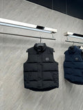 Canada Goose Black Tonal-Badge Stand-Collar Puffer Vest